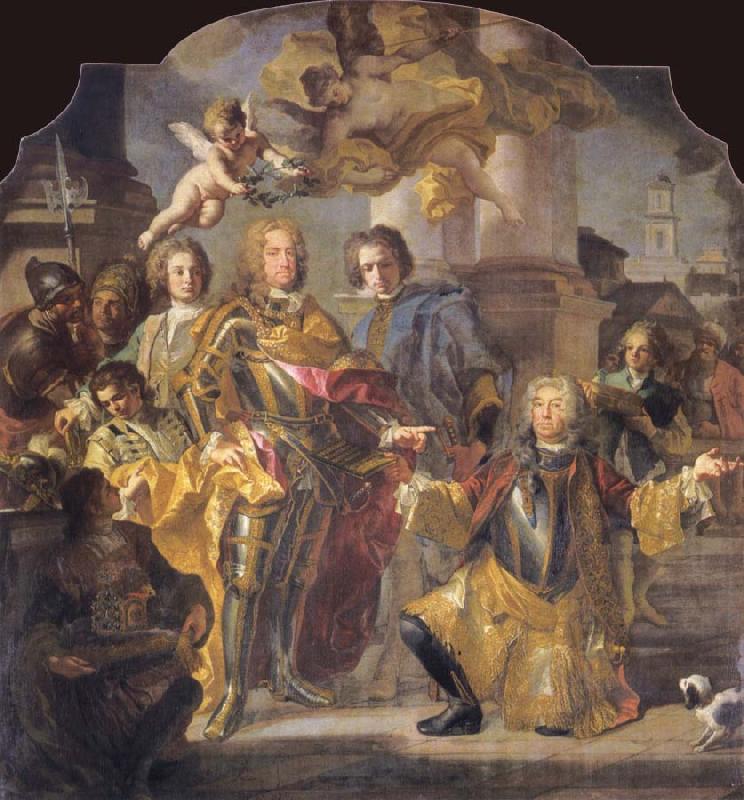 Francesco Solimena Charles VI and Count Gundaker Althann oil painting picture